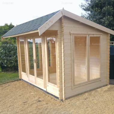 3.6-4.8m wide Apex 34-70mm Log Cabin 234