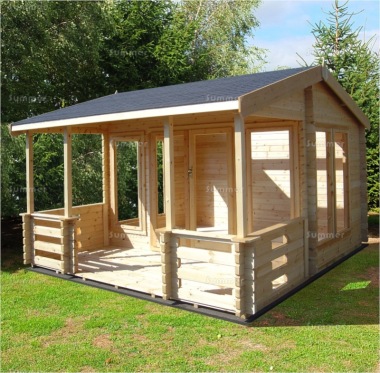3.6-4.5m wide Apex 34-70mm Log Cabin 235