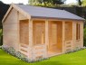 5.95m wide Apex 45-70mm Log Cabin 243