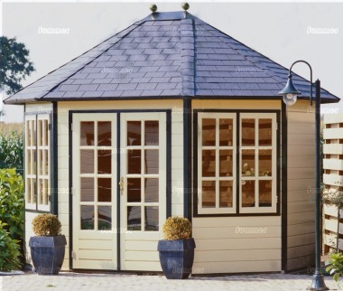 Octagonal Summerhouse Log Cabin 352