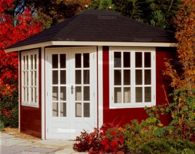 Corner Summerhouse Log Cabin 384