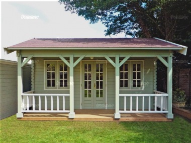 4.0-9.0m wide Apex 45-70mm Log Cabin 293