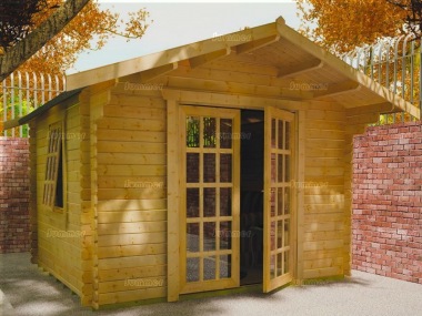 3.0m wide Apex 28-45mm Log Cabin 112